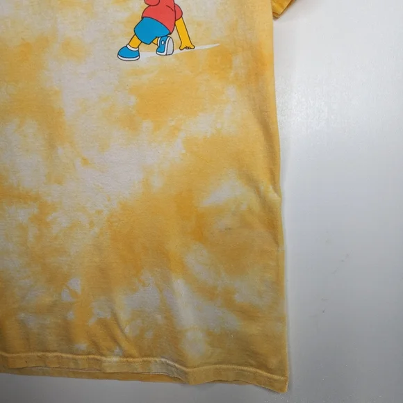 Vtg The Simpsons T Shirt S Yellow Tie Dye Sorry or Whatever Bart Simpson Graphic - Picture 6 of 10